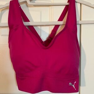 Hot Pink Puma Sports Bra Top